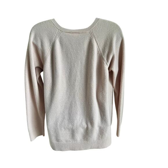 GAP Women’s Merino Wool Blend‎ Sweater Powder Pink V-Neck Pullover, Size M - Picture 3 of 5